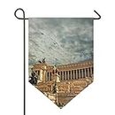 MONTOJ Vittorio Emanuele Monument Home Sweet Home Garden Flag Verticale Double Sided Yard Outdoor Decor, Poliestere, 1, 28x40in