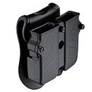 Double Magazine Holder, 9mm 10mm .40 .45 Single & Double Stack Magazine Pouch, Universal Magazine Holster for Glock/Sig sauer/S&W/Beretta/Taurus/H&K/Springfield/CZ/Ruger/1911 Mags