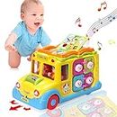 Baby Spielzeug ab 1 Jahr Pädagogisches Intellektuelles Bus Baby Spielzeug ab 12 18 Monate Tiergeräuschen/Musik/Bewegung Musikalischer Bus Kinderspielzeug ab 1 2 3 Jahre Mädchen Junge Geschenk