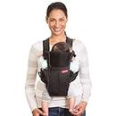 Infantino Swift Classic Carrier with Pocket - 2 Ways to Carry Black Carrier with Wonder Bib & Essentials Storage Front Pocket, Adjustable Back Strap, Inward & Outward Facing, Easy to Clean Material