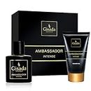 Gisada - Ambassador Intense Set | Geschenkset | Eau de Parfum 50 ml & Duschgel 100 ml | Würziger, frischer Herrenduft