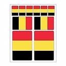 Generisch Lot de 10 autocollants drapeau de la Belgique - Pour voiture
