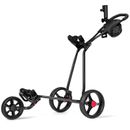 3-Rad Golftrolley Golfwagen Golfcaddy Golf Push Cart Schiebewagen + Halter
