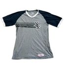 Chicago White Sox MLB Shirt Mens Medium M Mitchell & Ness Baseball V Neck Grey