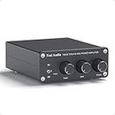 Fosi Audio TB10A 2 Channel Stereo Audio Amplifier Receiver Mini Hi-Fi Class D Integrated Amp 2.0CH for Home Speakers 100W x 2 with Bass and Treble Control TPA3116(with Power Supply)