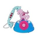 VGRASSP Mini 4 inch Simulation Landline Telephone Toy for Kids - Pony Attached Base Pretend Play Classic Telephone Toy with Light and Music - Color As Per Stock