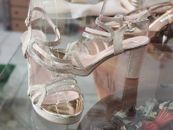 Sandalias Mujer De Boda Oro BLXW8588 Zapatos de Tacón Y Plataforma Verano 2024
