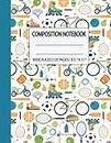 Composition Notebook Sports: Wide Ruled Blank Lined book for Girls, Boys, Kids, Teens and Students Who Like Healthy Lifestyle
