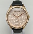 Reloj Michael Kors para mujer 38 mm oro rosa cristal ostentoso MK-2649 batería nueva
