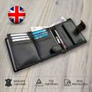 Mens designer RFID Blocking Zipped - Coin Pocket Premium Leather pouch wallet