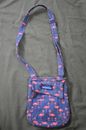 Kavu Crossbody Small Bag Purse Adjustable Strap Blue and Pink Flamingo