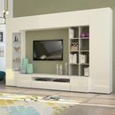 Mueble de pared con mueble de TV mueble suspendido vitrina columna blanco gris E