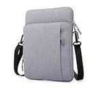 DERBEN CLOVE® 14 Inch Laptop Tablet Sleeve with Shoulder Belt Sling Side Hand Bag for Men and Women (Grey)