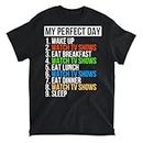 TTNUSHOP My Perfect Day Watch TV Shows Funny Hobby Movies Tv Series, Long Sleeve Shirt, Sweatshirt, Hoodie Unisex Adult Size Made in Canada