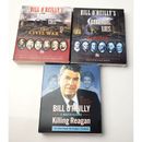 Bill O'Reilly Lote de 3 Audiolibros en CD The Patriots Civil War Killing Reagan