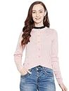 JUMP USA Women Pink Henley Neck Sweaters_Pink_Large