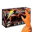Atlantic Safety Products Orange Lightning Exam Gloves, Disposable