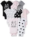 Gerber Baby Girl's 8-Pack Short Sleeve Onesies Bodysuits, Pink Bunny, 3-6 Months