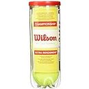 Wilson Wool Wrt10010Ltotal Championship Tennis Balls, 3 Balls/Pack, 1 Pack, Yellow