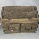 Wooden Desk Organizer With 2 Drawers Office Supplies / Tabletop Rack / Holder