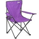 Trail Purple Camping Chair Lightweight Folding Cup Holder Carry Bag 100kg Capacity