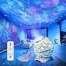 ELEPHANTBOAT® 2 in 1 Star Projector Light Music Speaker Creative Dinosaur Egg Galaxy Star Projector Bluetooth Starry Light with Preset White Noise Galaxy Star Projector, Support Timer & Remote Control