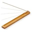 Bamboo Wood Incense Holder for Sticks with Adjustable Angle, Incense Burner with Ash Catcher, 9.8 Inches