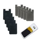 5PCS Silicone Credit Card Holder Cell Phone Wallet Pocket Sticker Adhesive Black