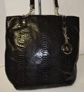 Michael Kors Jet Set Chain Tote Leather Black Bag Handbag Bolsa Purse MRSP$248