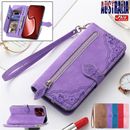Zipper Wallet Case Leather Flip Cover For iPhone 15 14 13 12 11 Pro Max 8 7 Plus