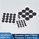 Black Round Rubber Feet Small/Large Silicone Selfadhesicve Stick On Pads 4-179mm