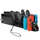 Charger Dock Compatible with Joy Con/Pro Controller for Nintendo Switch OLED/for Nintendo Switch, Charging Station Replacement Accessories Compatible with Nintendo Switch/Switch OLED Controller