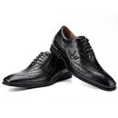 JITAI Oxfords Herren Elegante Schuhe Business Schnürhalbschuhe Herren Anzug Schuhe, Schwarz-03, 45 EU (12 UK)