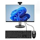 24 Inch All-in-One Computers, i7 Quad-Core Desktop Computer with Cam, 16G RAM 512G SSD IPS HD Display for Home Office Student Gaming