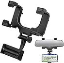 SKYCELL Car Rear View Mirror Mount Holder, 360° Car Mount Holder, Car Mobile Holder, Cell Phone Mount for iPhone 7/7s/8, iPhone X, Samsung Galaxy S6/S5, Mobile Phones, Android Phone