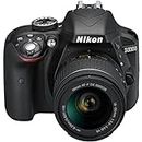 Nikon D3300 + 18-55 AFP DX VR - Cámara réflex digital de 24,2 Mp (pantalla LCD 3", estabilizador, vídeo Full HD), color negro - kit con objetivo 18-55MM AFP DX VR