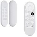 kwmobile Case Compatible with Google Chromecast 2020 4K / Chromecast 2022 HD Case - Soft Silicone Cover for Remote Control - White
