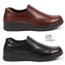 Men's Dr Lightfoot Wide Fit Comfort Light Weight Work Tan Slip On Shoes