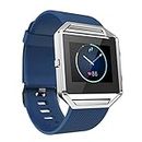 TopTen, Ersatz-Armband für Fitbit-Blaze-Smartwatch, verstellbar, aus weichem Silikon M blau