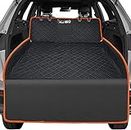 Dog Trunk Cargo Cover with Bumper Flap Protection, FLYZCKJ Oversized 135 * 230cm Car SUV Seat Cover Waterproof Nonslip Car Cover Washable SUV Cargo Liner with Storage Pockets,Universal Fit