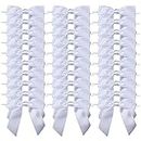 7Rainbows 30pcs Boutique 5/8" White Satin Ribbon Twist Tie Bows for Tying Up Packages Gift Wrapping