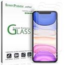 amFilm (3 Pack) Glass Screen Protector for iPhone 12, iPhone 12 Pro, iPhone 11, and iPhone XR (10R) - Case Friendly (Easy Install) Tempered Glass Film (6.1 Inch)