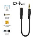 3/6/10/25ft 3.5mm Jack Headphone Earphone SOCKET EXTENSION Stereo AUX Cable Lead