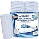 Mega 560 Sheets Paper Towels Kitchen Rolls - 8 Count Triple-Layered Strength Tissue Papers for Big Spillages, Greases & Pet Accidents, 70 Large Super Absorbent Kitchen Towels Paper Roll Sheets
