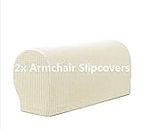 Sofa Armrest Protectors for Armchairs, Sofas, Non-Slip Armchair, 2PCS/Set Fleece Premium Armrest Covers Stretchy Chair Sofa Couch Arm Protector Stretch Fit (light Grey)