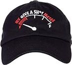 Ann Arbor T-shirt Co. My Give a Sh*t Meter is Empty | Funny Sarcastic Saying Comment Joke Men Baseball Dad Hat Black