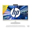 HP All-in-One PC 13th Gen Intel Core i7 27" (68.6cm) FHD 16GB RAM, 1TB SSD, Intel UMA Graphics, 710 White Wireless Keyboard and Mouse Combo (Windows 11 Home, MSO 21, Shell White, 6.72 Kg) 27-cr0403in