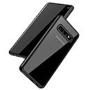 LAYJOY Case for Samsung Galaxy S10 Plus/Samsung S10+, Slim Black Silicone Soft TPU Bumper and Transparent Hard PC Case [Anti-Scratch] [Anti-Shock] Lightweight Cover for Samsung S10+ (Clear)