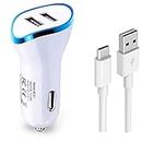 Car Charger for Samsung Galaxy S8 Plus/S 8 Plus Car Charger Adapter Socket Dual USB Port Kit | Rapid Quick Metel Mobile Car Charger with Type-C USB Fast Charging Cable (3.1 Amp, TN5-5)