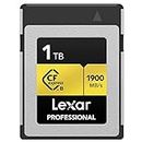 Lexar 1TB Professional CFexpress Type B Memory Card Gold Series, Up to 1900MB/s Read, Raw 8K Video Recording, Supports PCIe 3.0 and NVMe (LCXEXPR001T-RNENG)